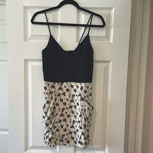 Myne by Ashley Ann Black and White color block patterned Mini Dress